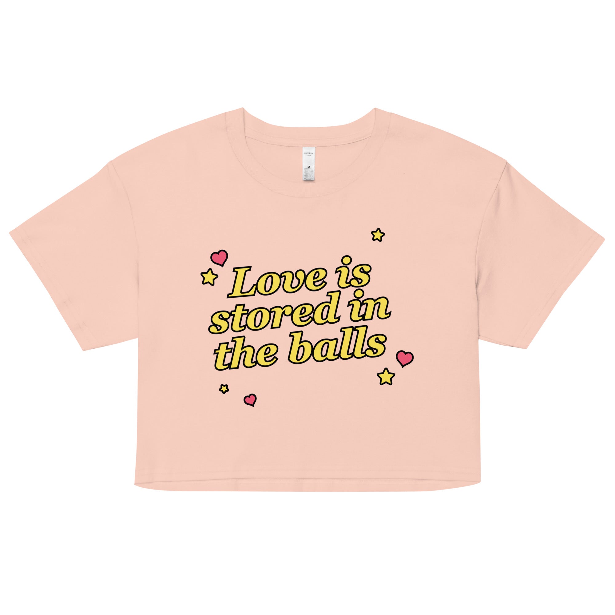 Love is Stored in the Balls crop top