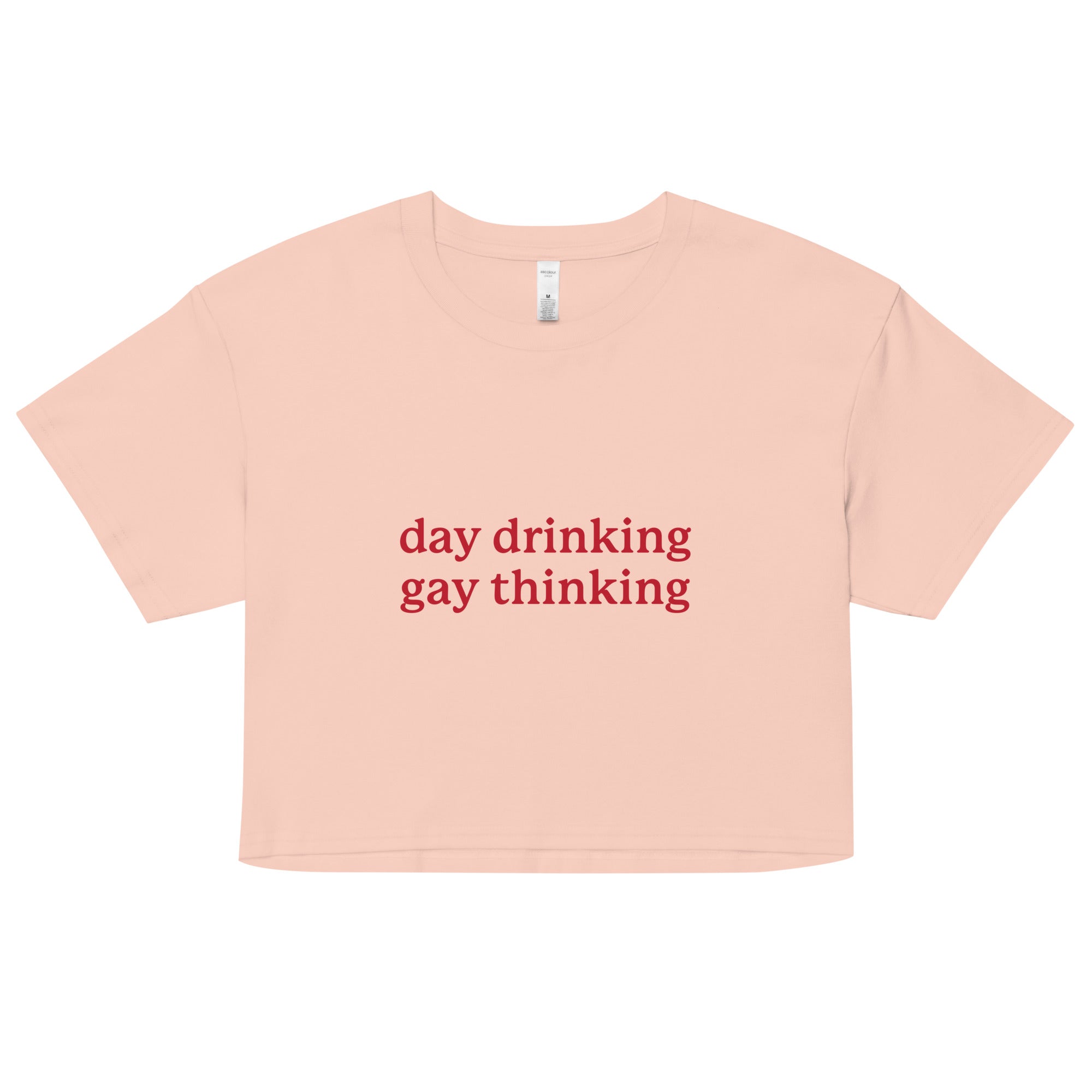 Day Drinking Gay Thinking crop top