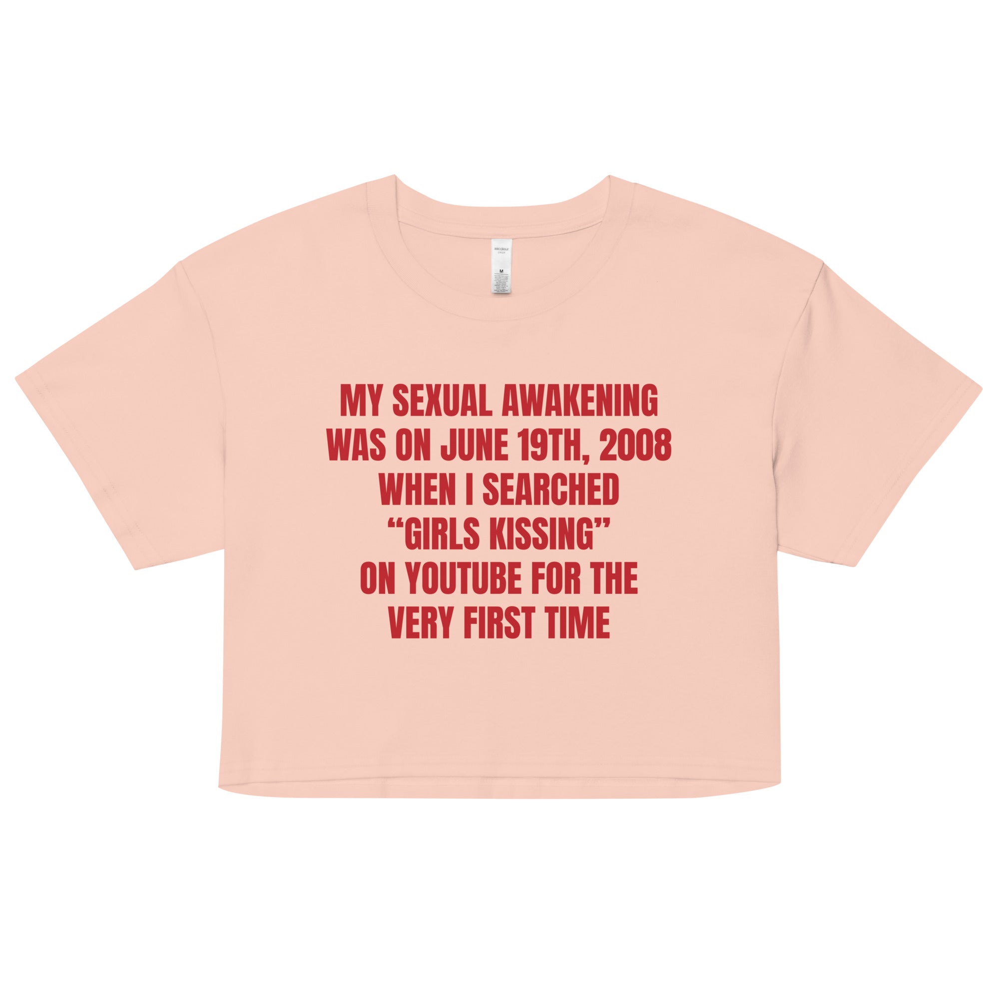 My Sexual Awakening (Girls Kissing) crop top