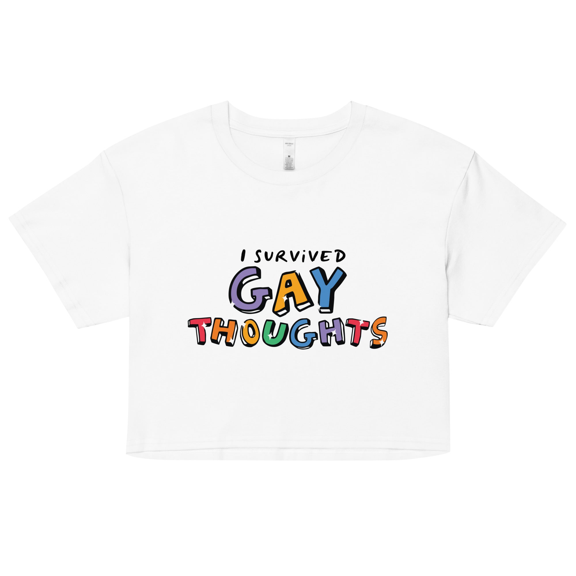 I Survived Gay Thoughts Women’s crop top