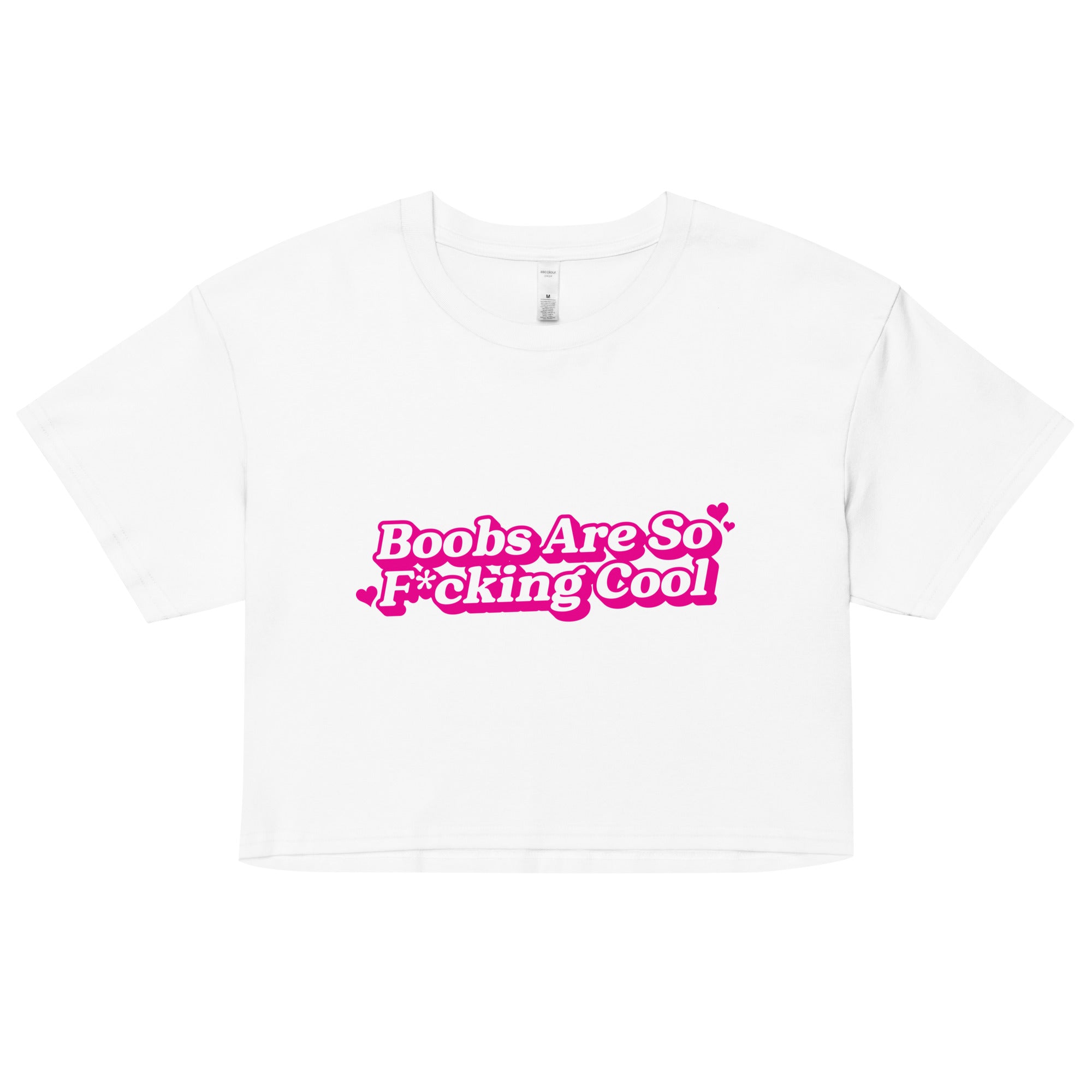 Boobs Are F*cking Cool (Pink) Women’s crop top