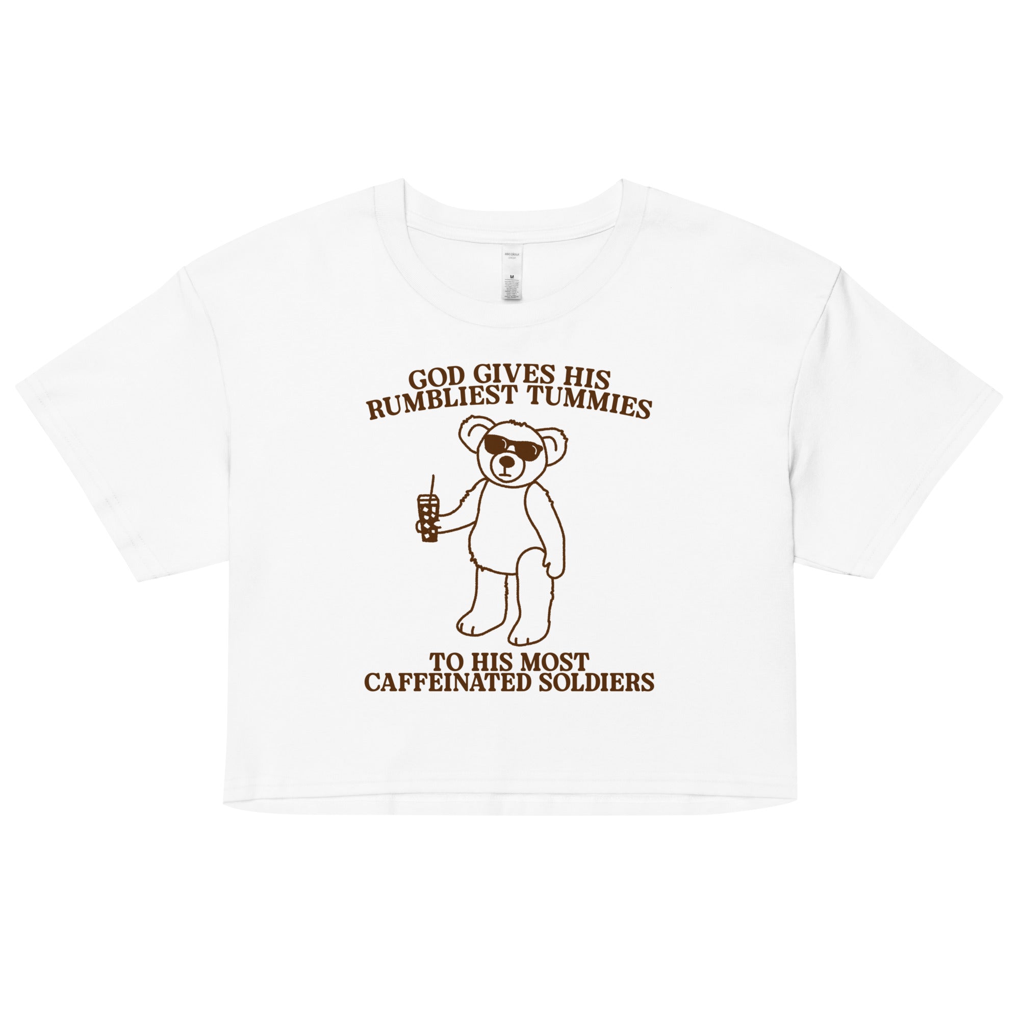 Rumbliest Tummies (Caffeinated Soldiers) crop top