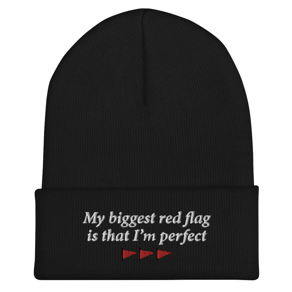 My Biggest Red Flag is That I'm Perfect (Embroidered) Beanie