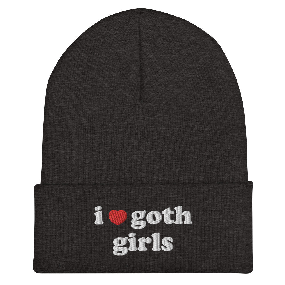 I Heart Goth Girls Cuffed Beanie