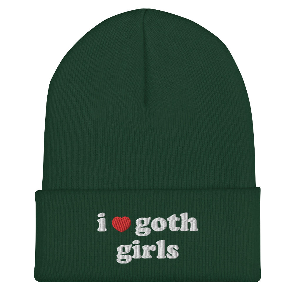 I Heart Goth Girls Cuffed Beanie