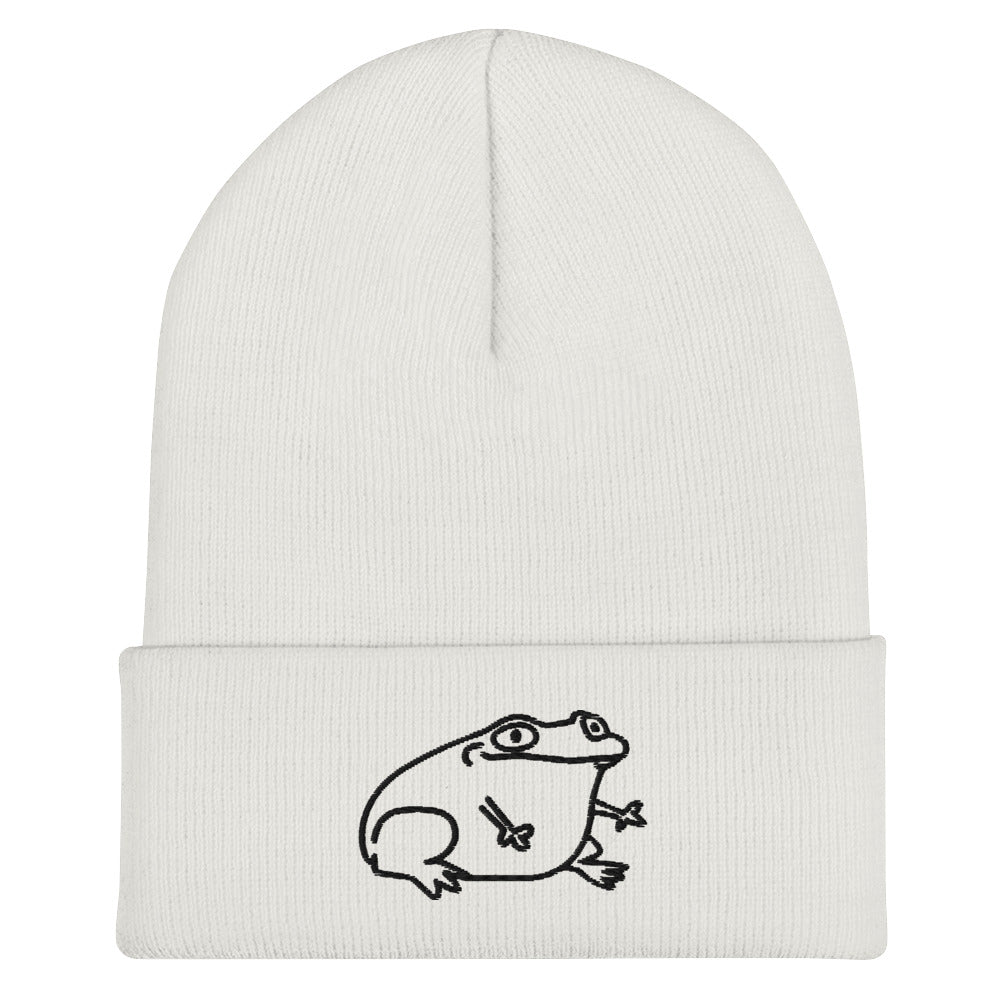 Outside I'm Croakin' Frog Beanie