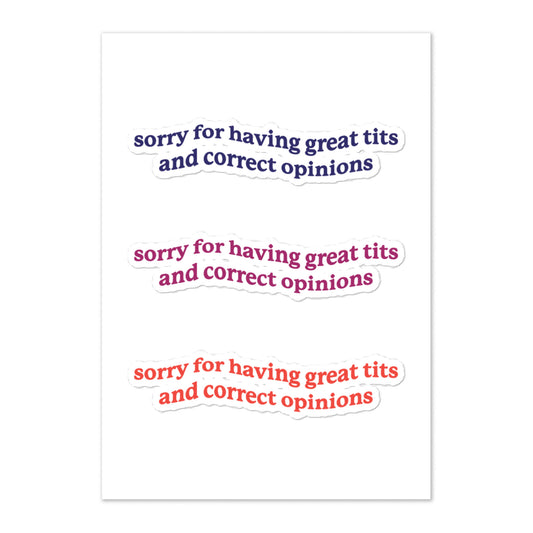 Great Tits & Correct Opinions Sticker sheet