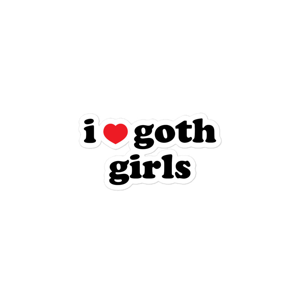 I Heart Goth Girls sticker