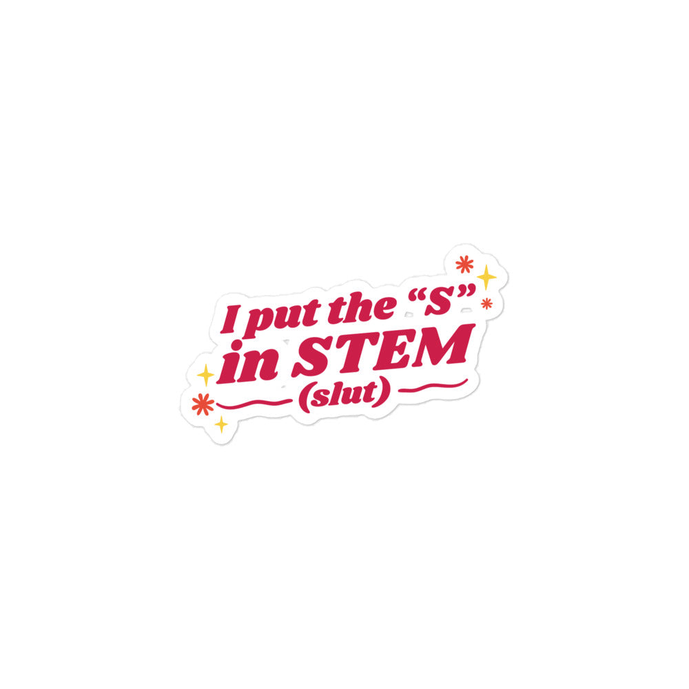 I Put the "S" in STEM sticker