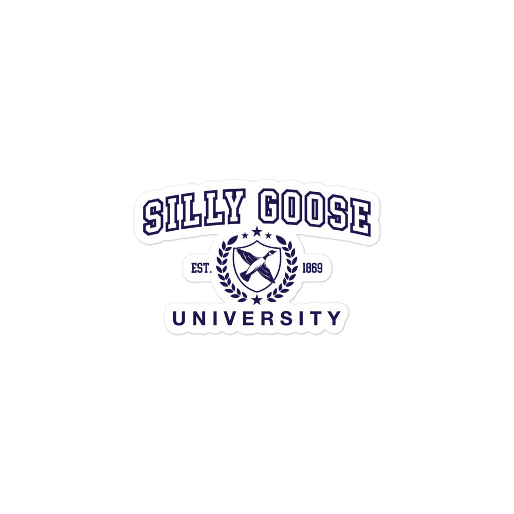 Silly Goose University sticker (Navy)