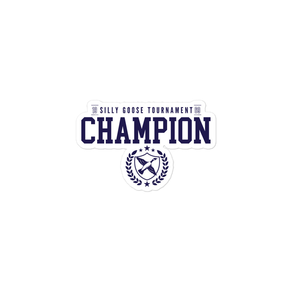 Silly Goose Champion Sticker (Navy)