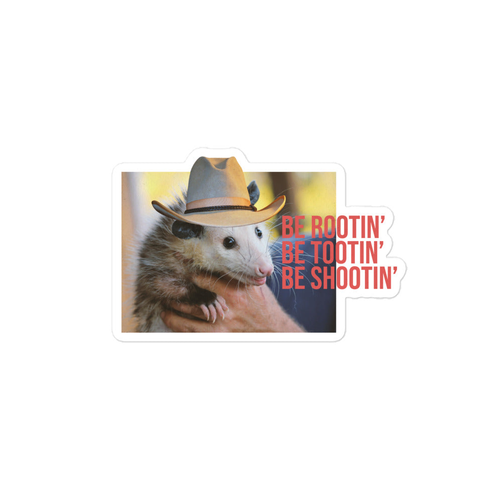 Cowboy Possum sticker