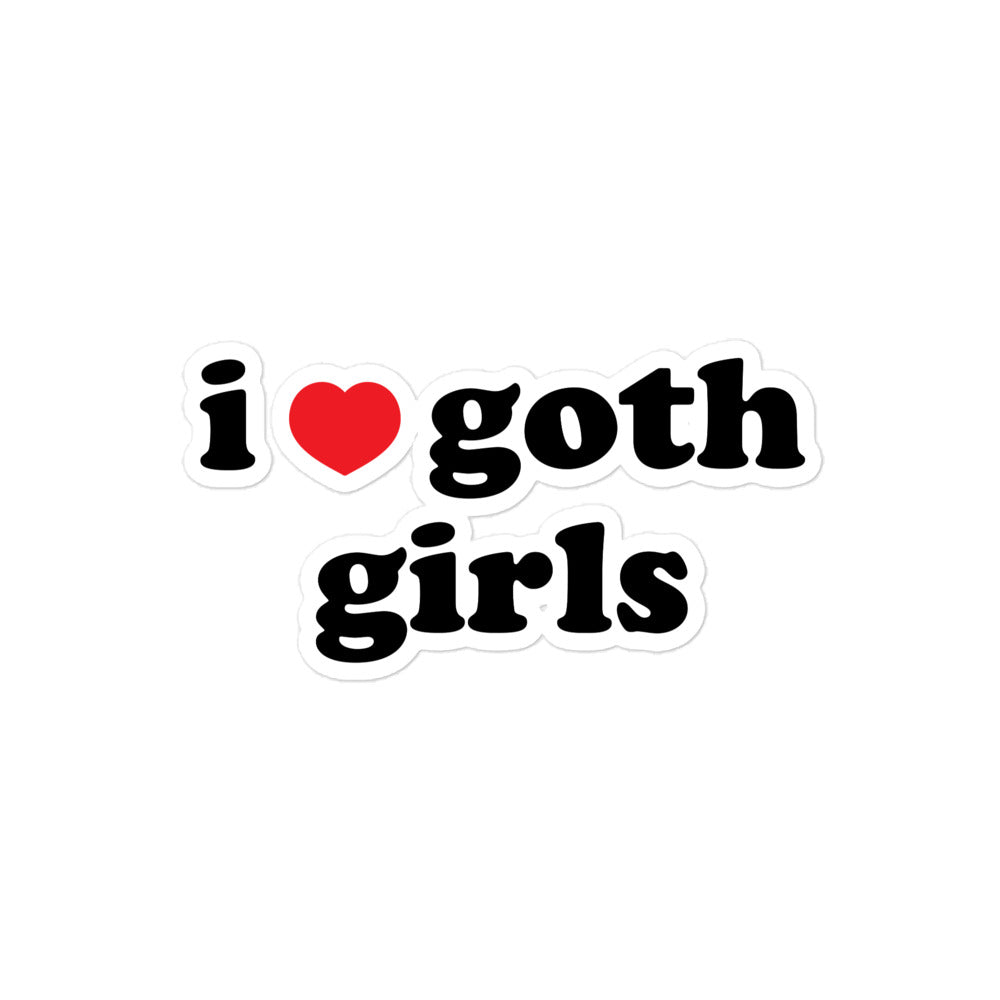 I Heart Goth Girls sticker