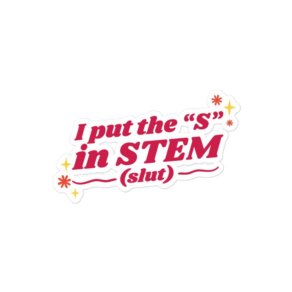 I Put the "S" in STEM sticker