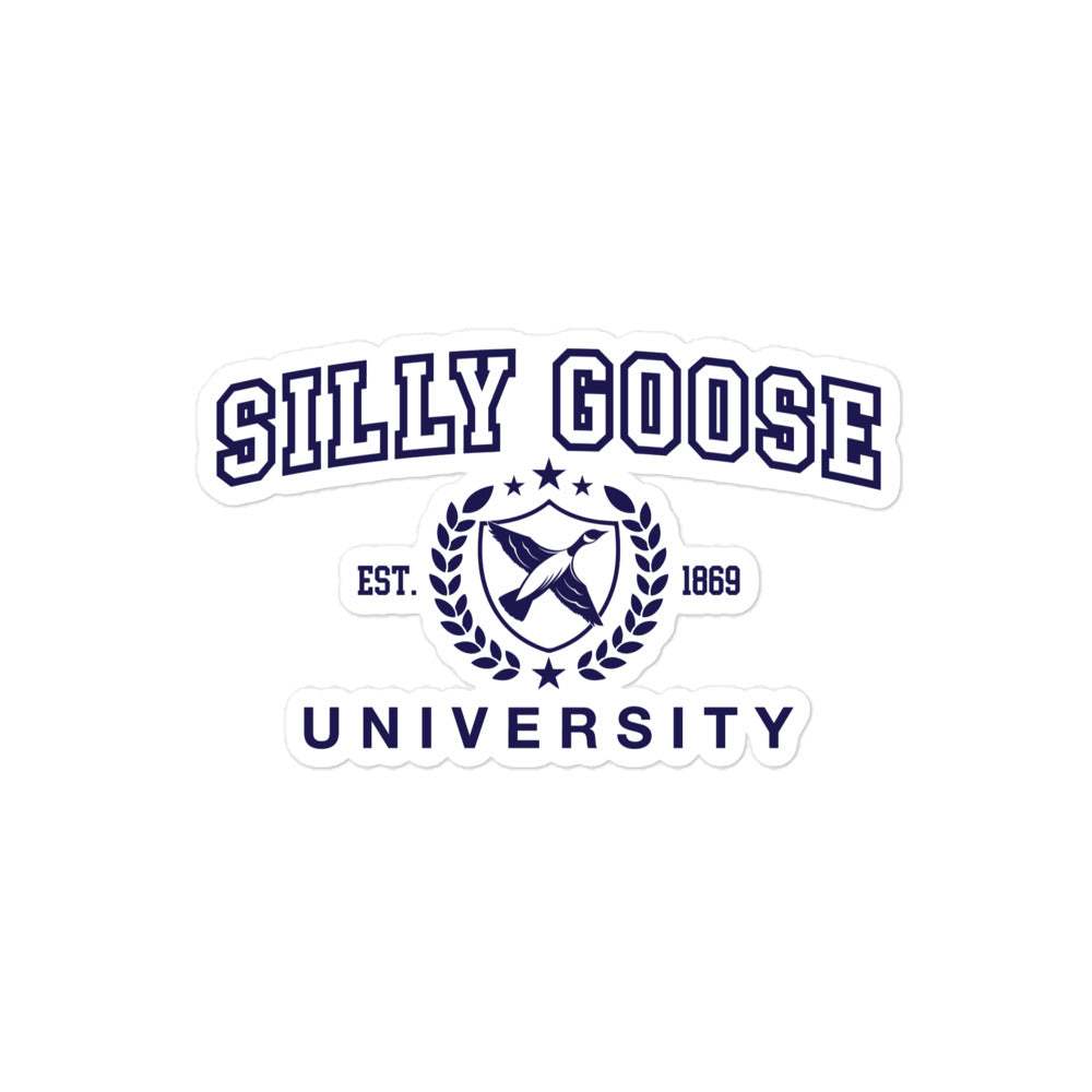 Silly Goose University sticker (Navy)