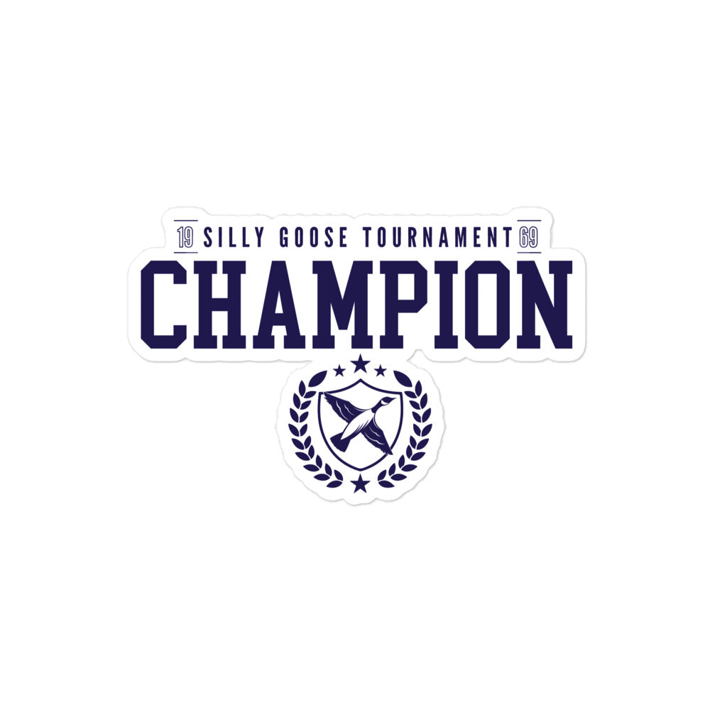 Silly Goose Champion Sticker (Navy)