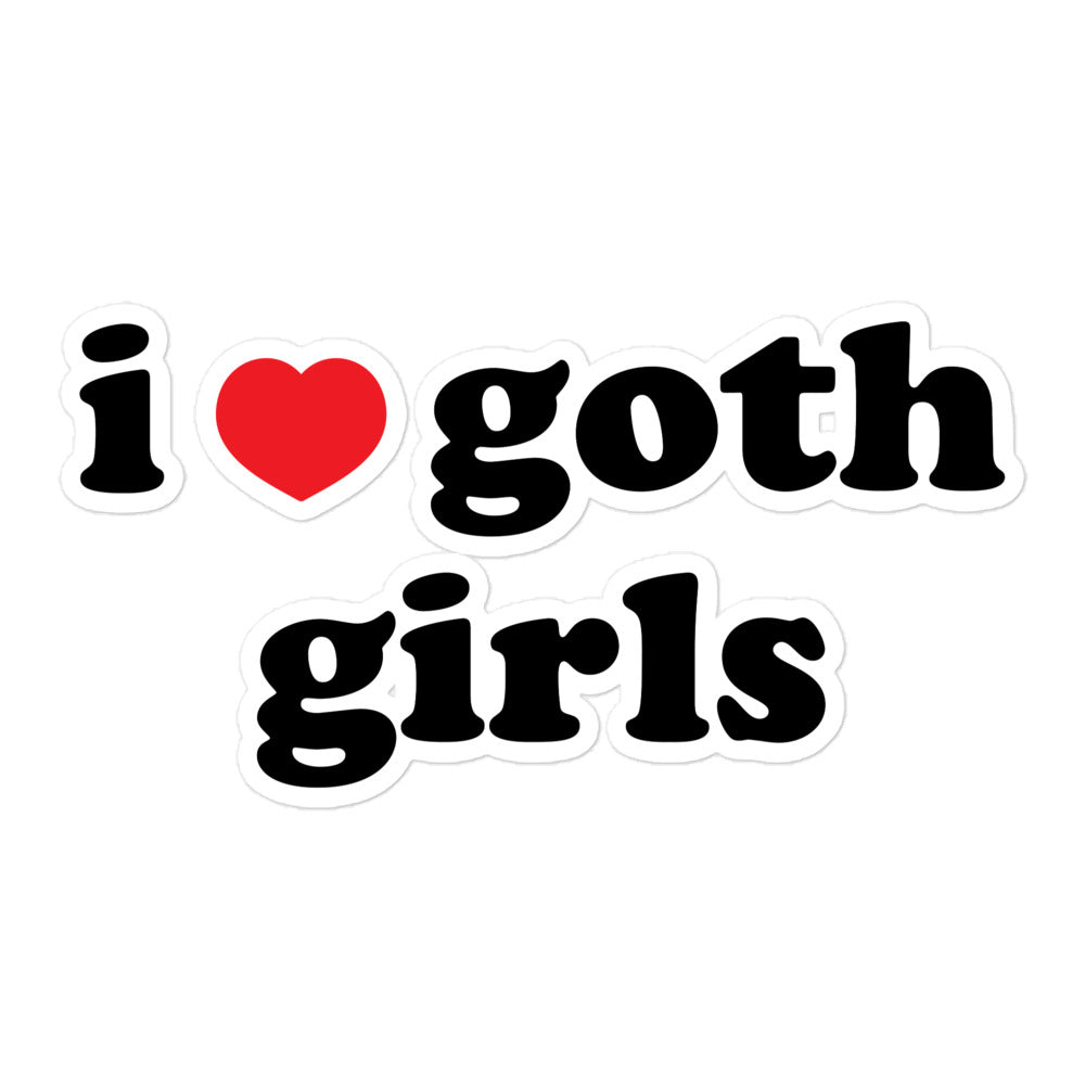 I Heart Goth Girls sticker