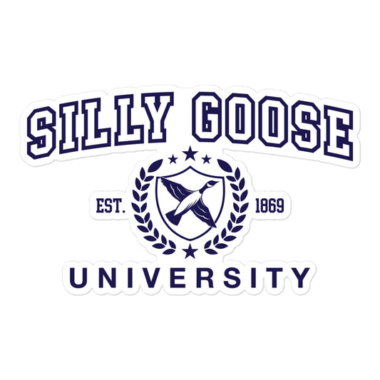 Silly Goose University sticker (Navy)