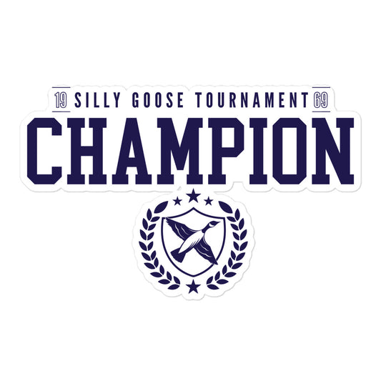 Silly Goose Champion Sticker (Navy)