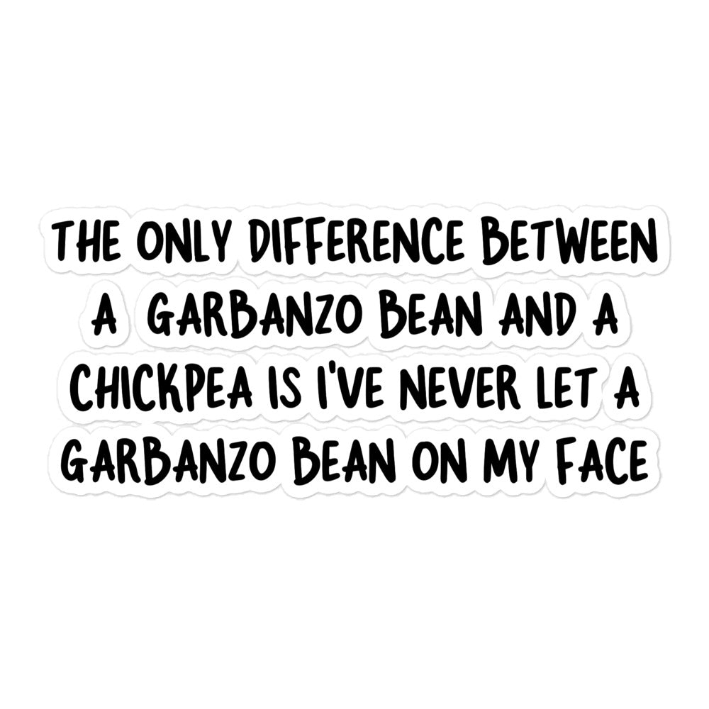 The Difference Between a Garbanzo Bean and a Chickpea sticker