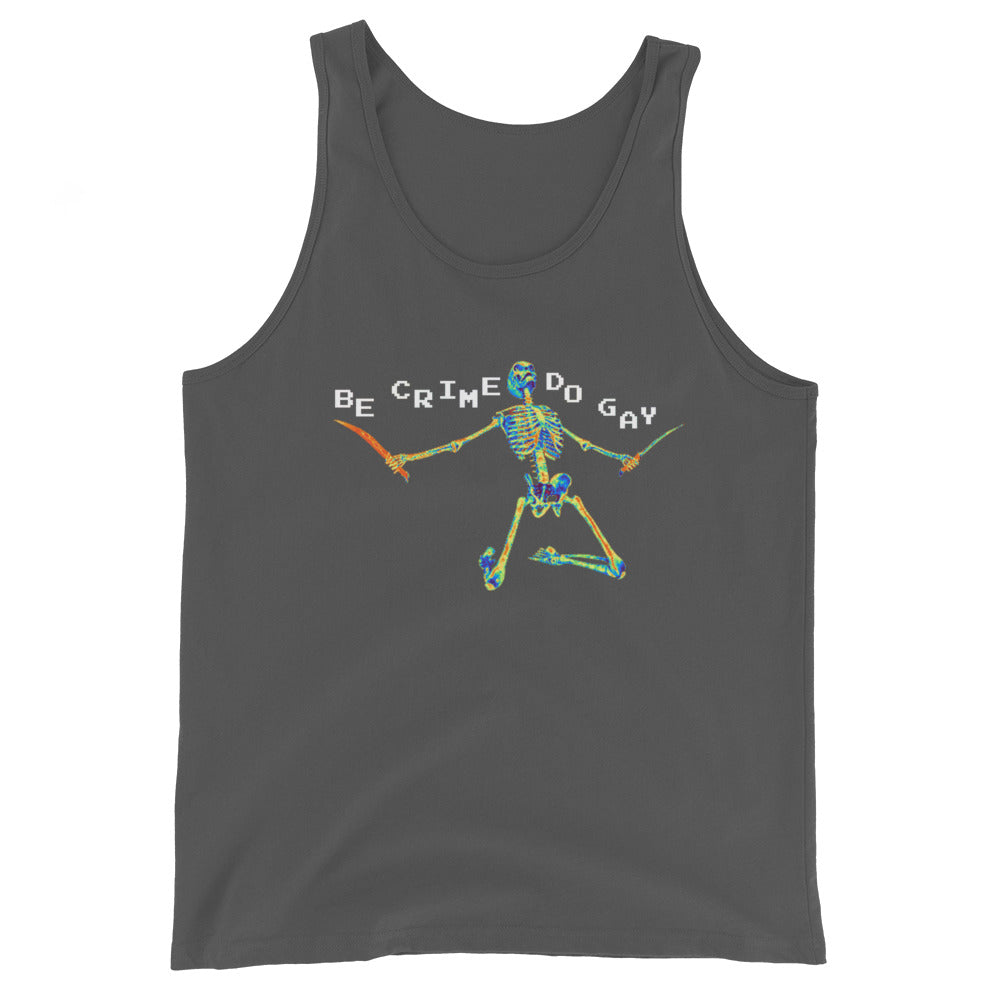 Be Crime Do Gay (Skeleton) Unisex Tank Top