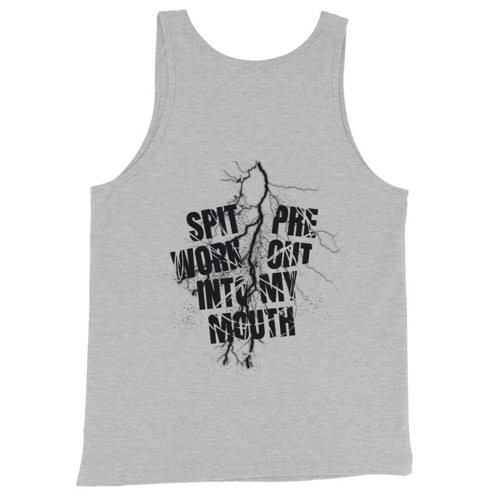 Spit Pre Workout Into My Mouth (Back) Unisex Tank Top