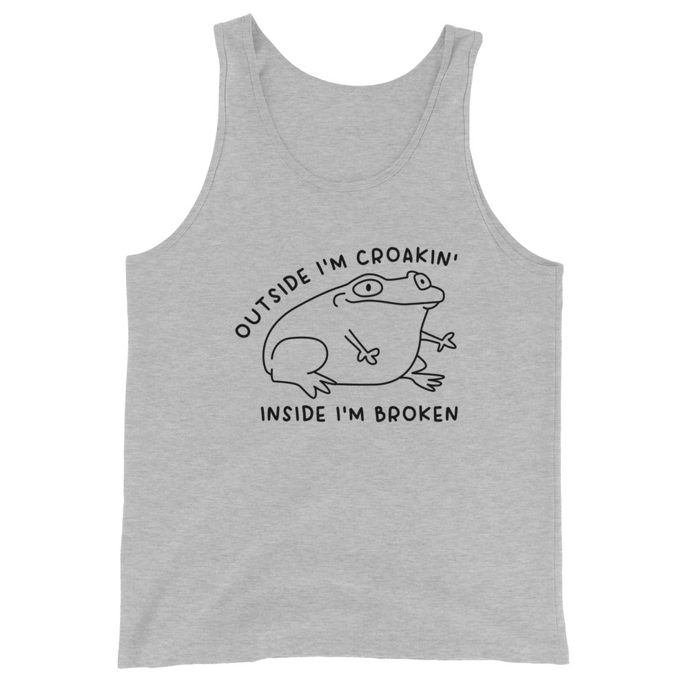 Outside I'm Croakin' Unisex Tank Top