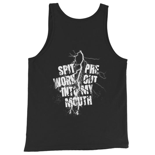 Spit Pre Workout Into My Mouth (Back) Unisex Tank Top