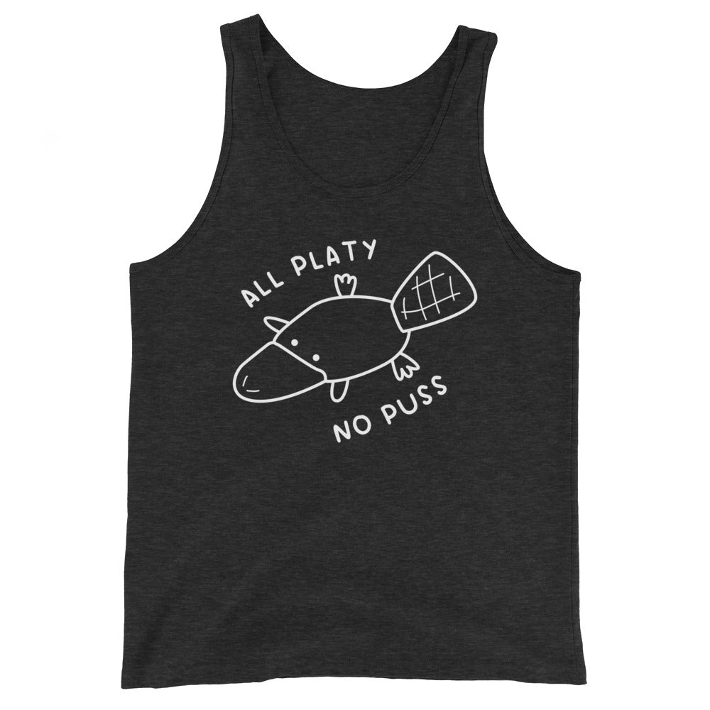 All Platy, No Puss Unisex Tank Top