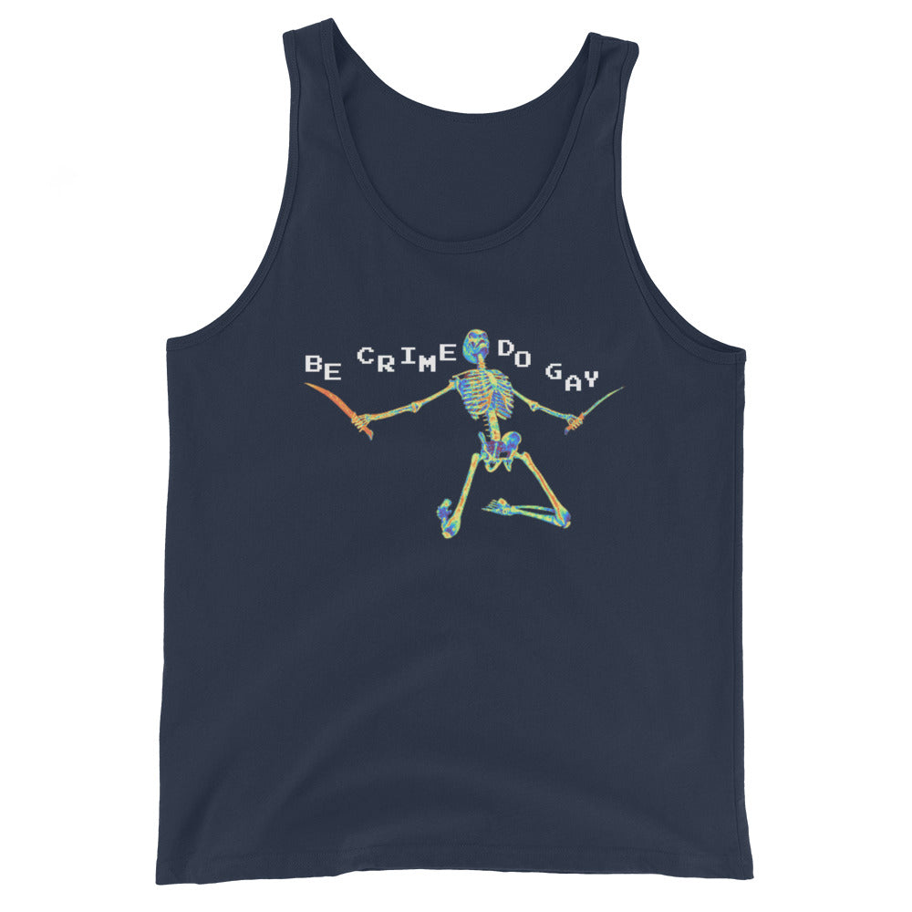 Be Crime Do Gay (Skeleton) Unisex Tank Top