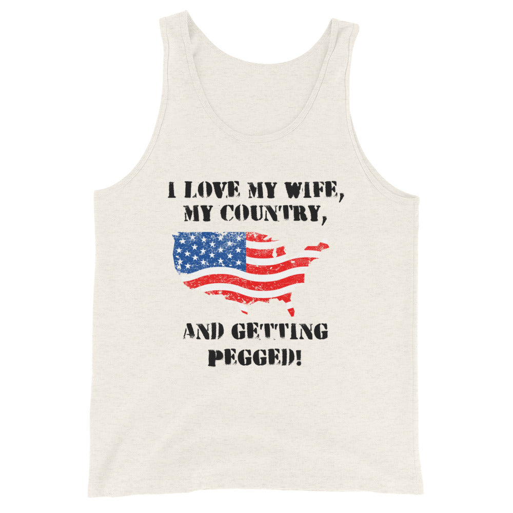 I Love My Country Unisex Tank Top