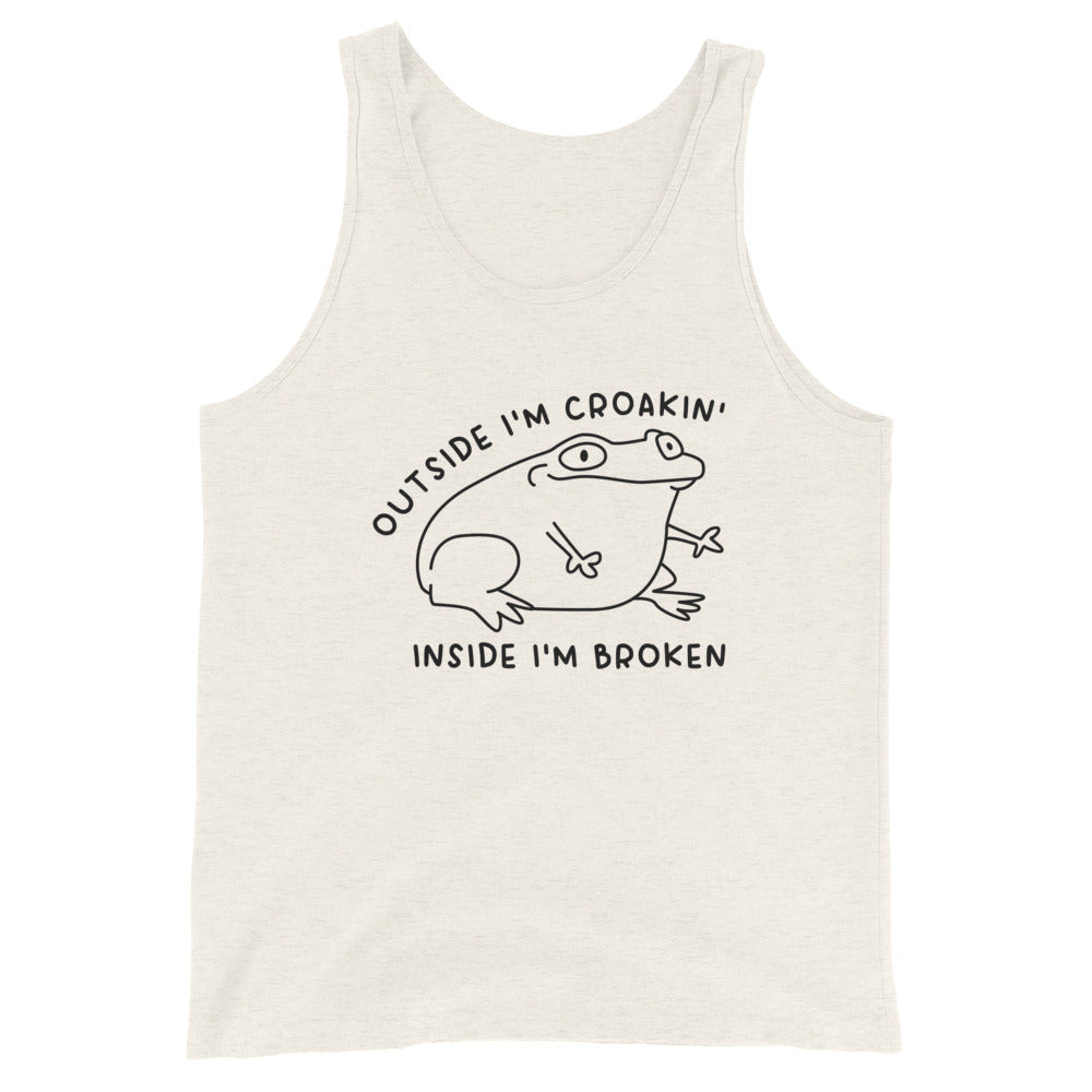 Outside I'm Croakin' Unisex Tank Top