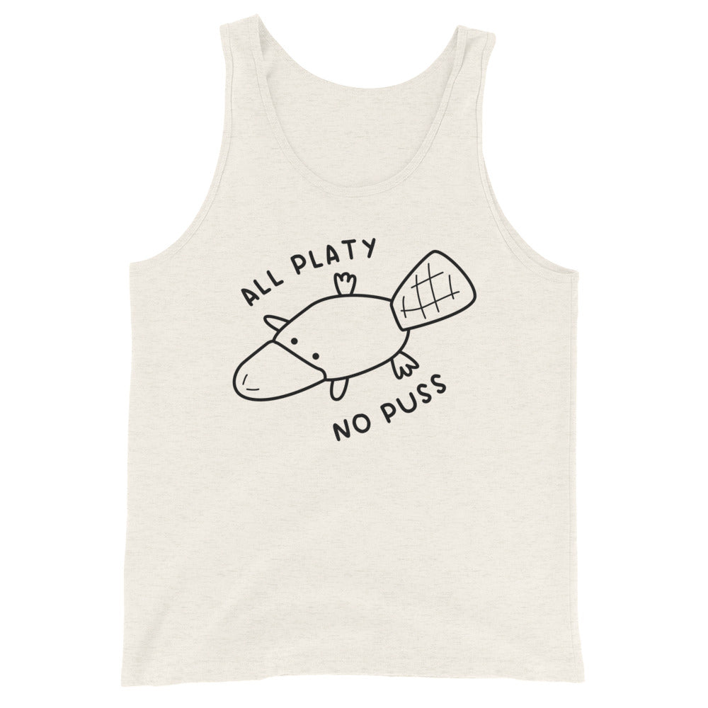 All Platy, No Puss Unisex Tank Top