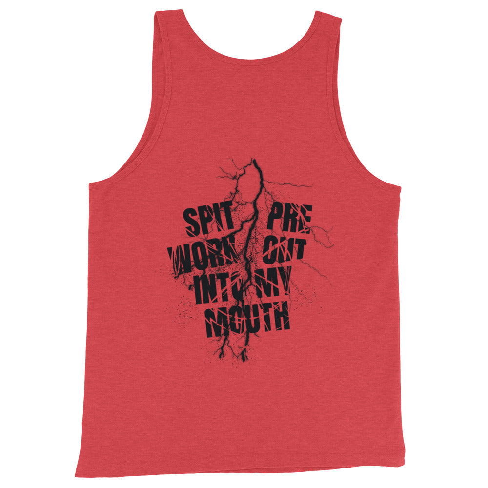 Spit Pre Workout Into My Mouth (Back) Unisex Tank Top