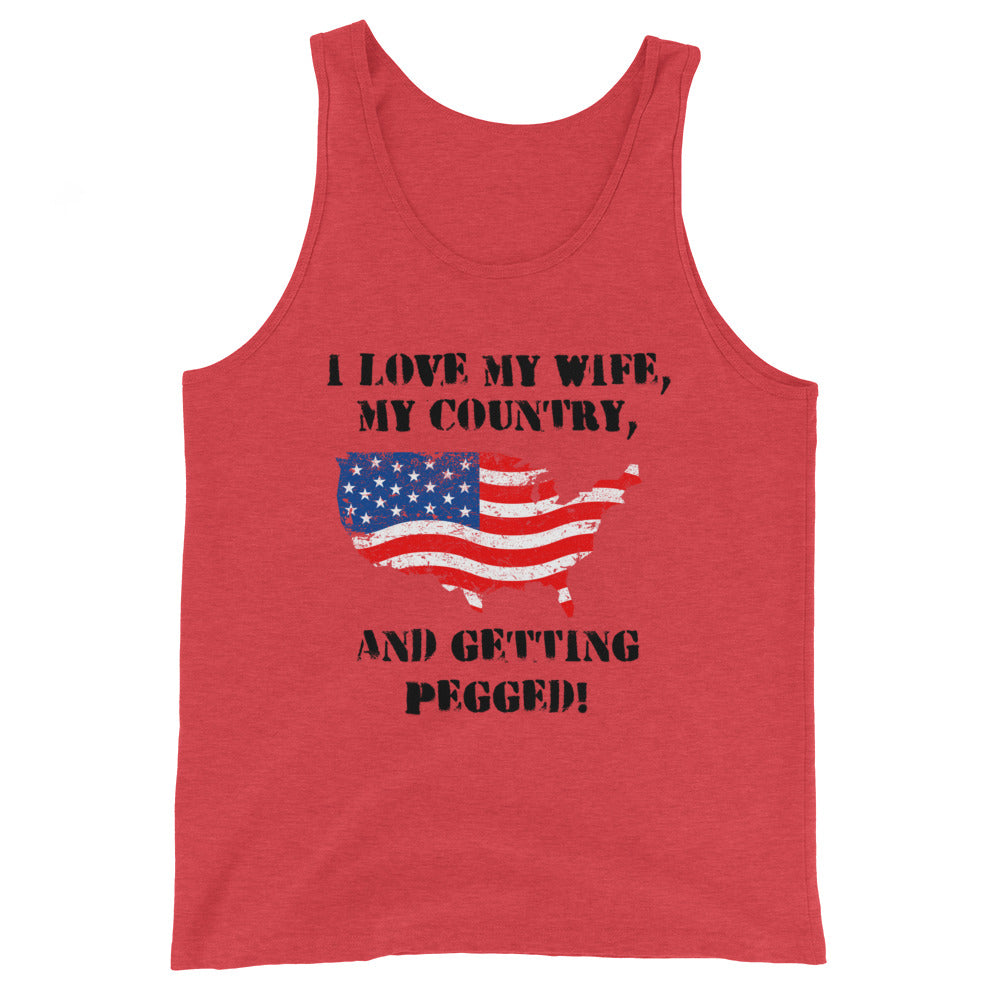 I Love My Country Unisex Tank Top