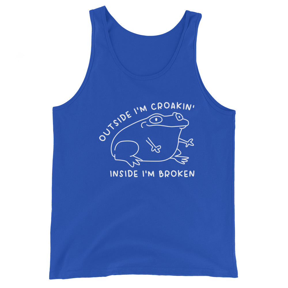 Outside I'm Croakin' Unisex Tank Top