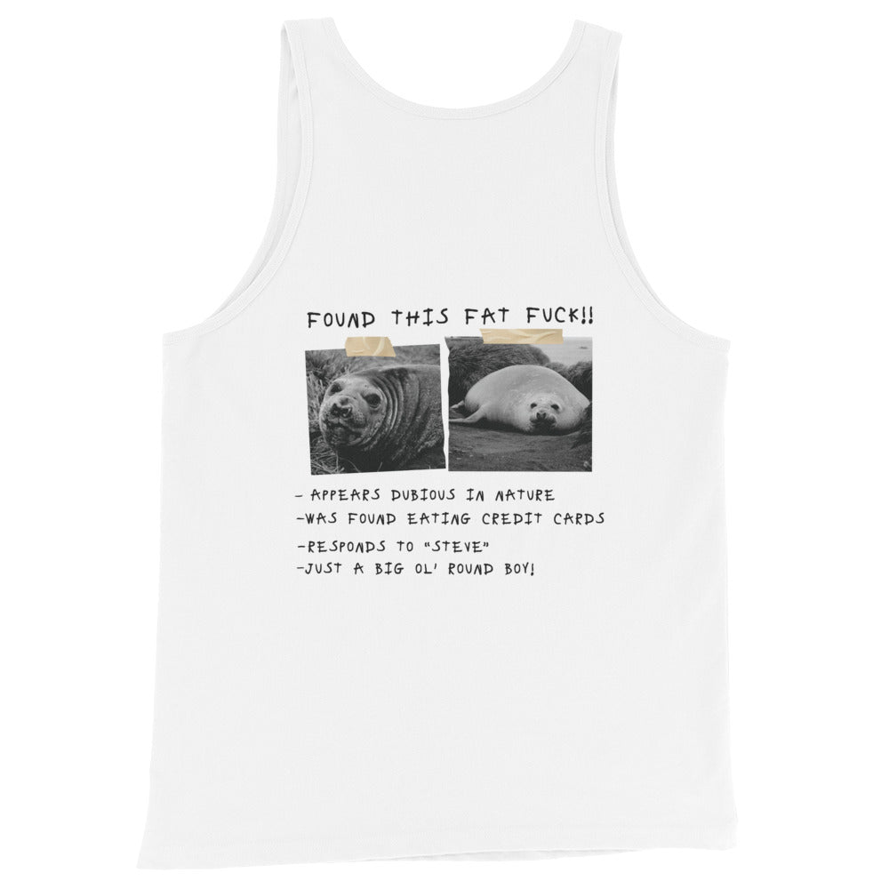 Lost & Found Seal (Front & Back) Unisex Tank Top
