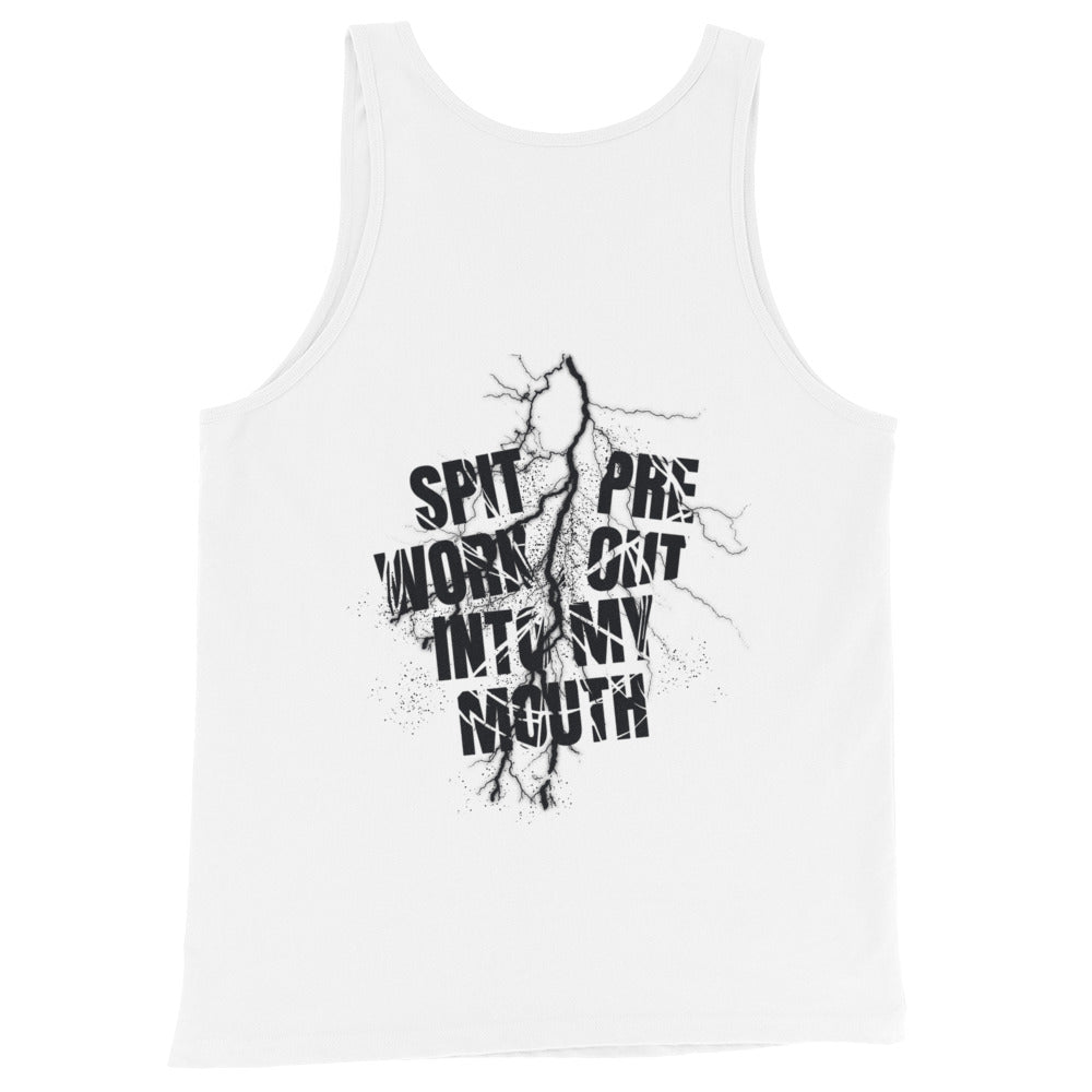 Spit Pre Workout Into My Mouth (Back) Unisex Tank Top