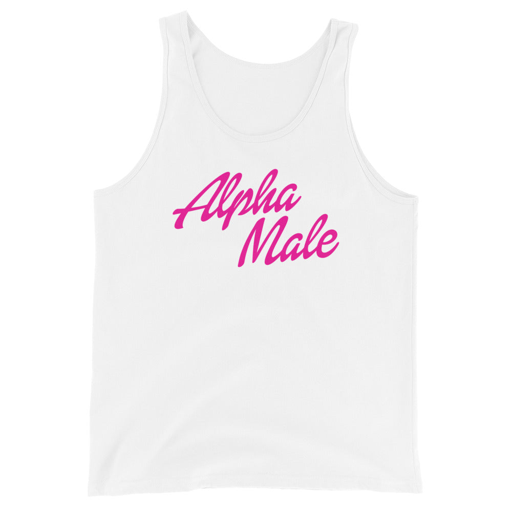 Alpha Male (Barbie Font) Unisex Tank Top