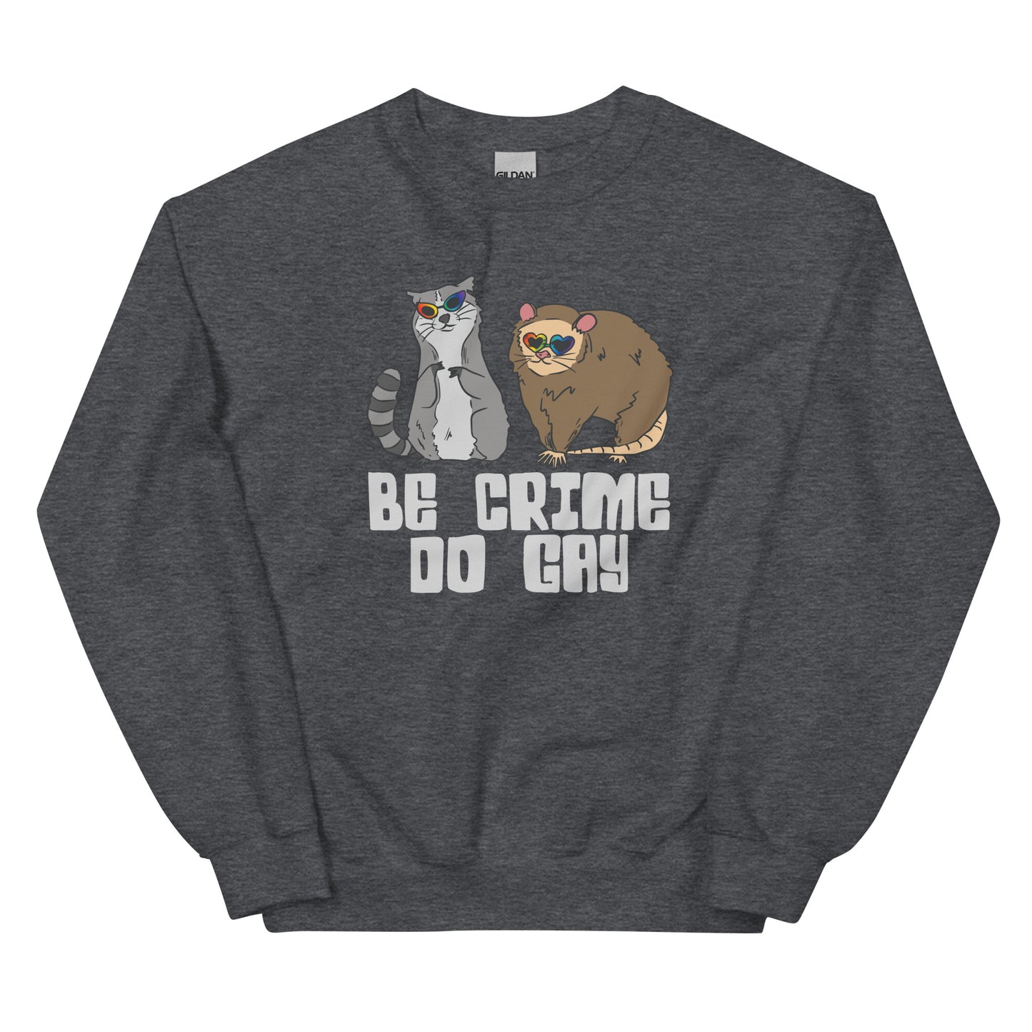 Be Crime Do Gay (Raccoon and Possum) Unisex Sweatshirt