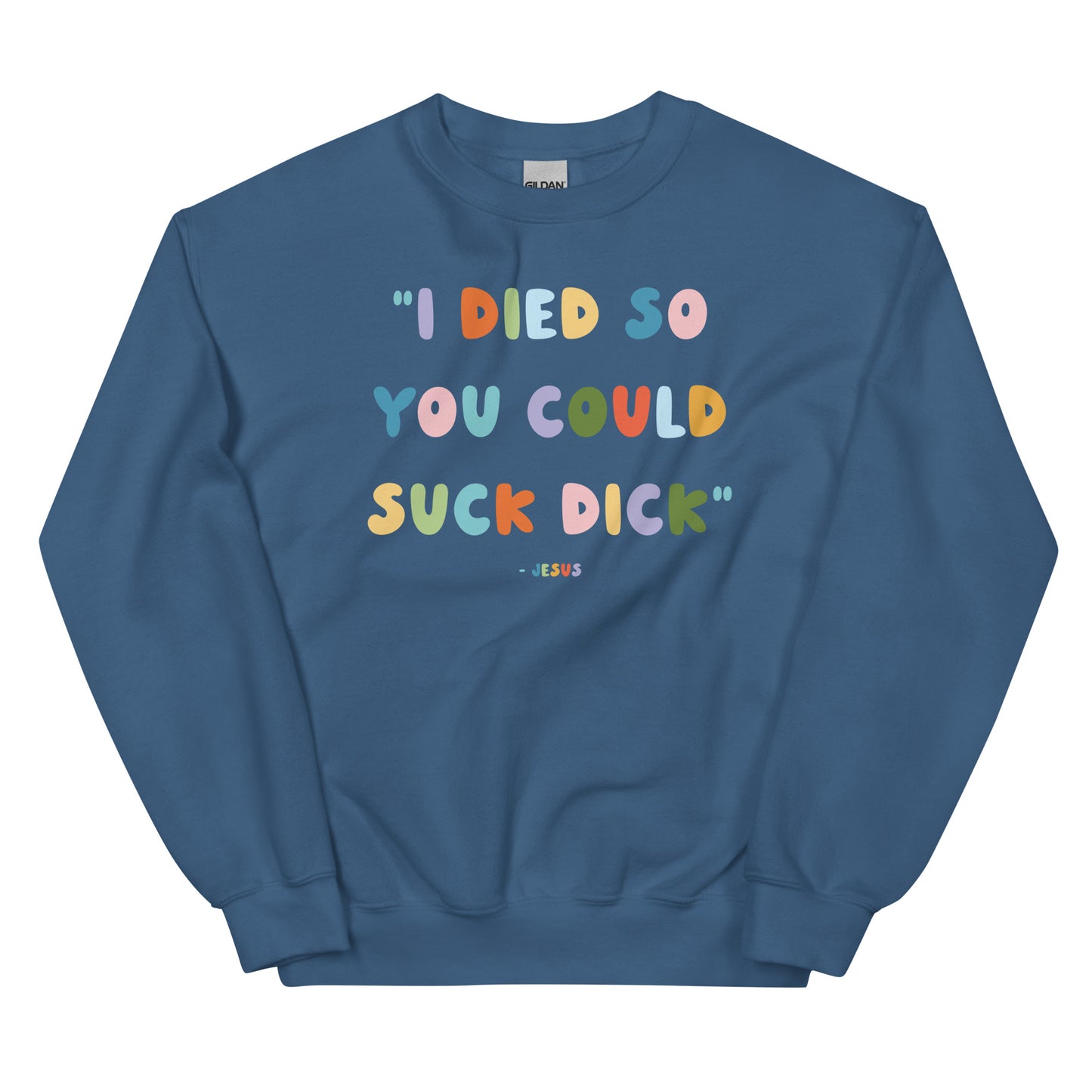 Jesus Died So You Could Suck Dick Unisex Sweatshirt