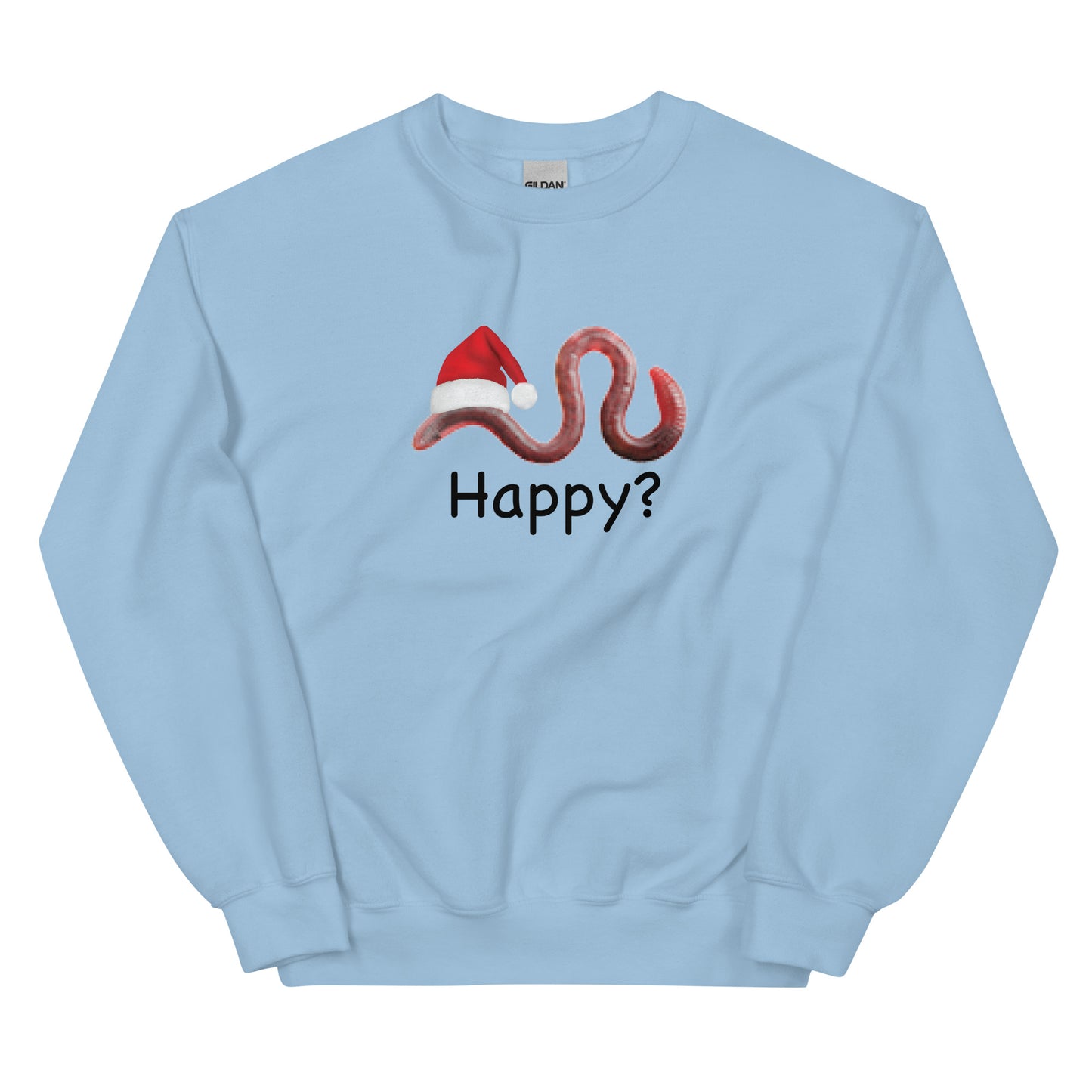 Happy? (Low Res Worm) Unisex Sweatshirt
