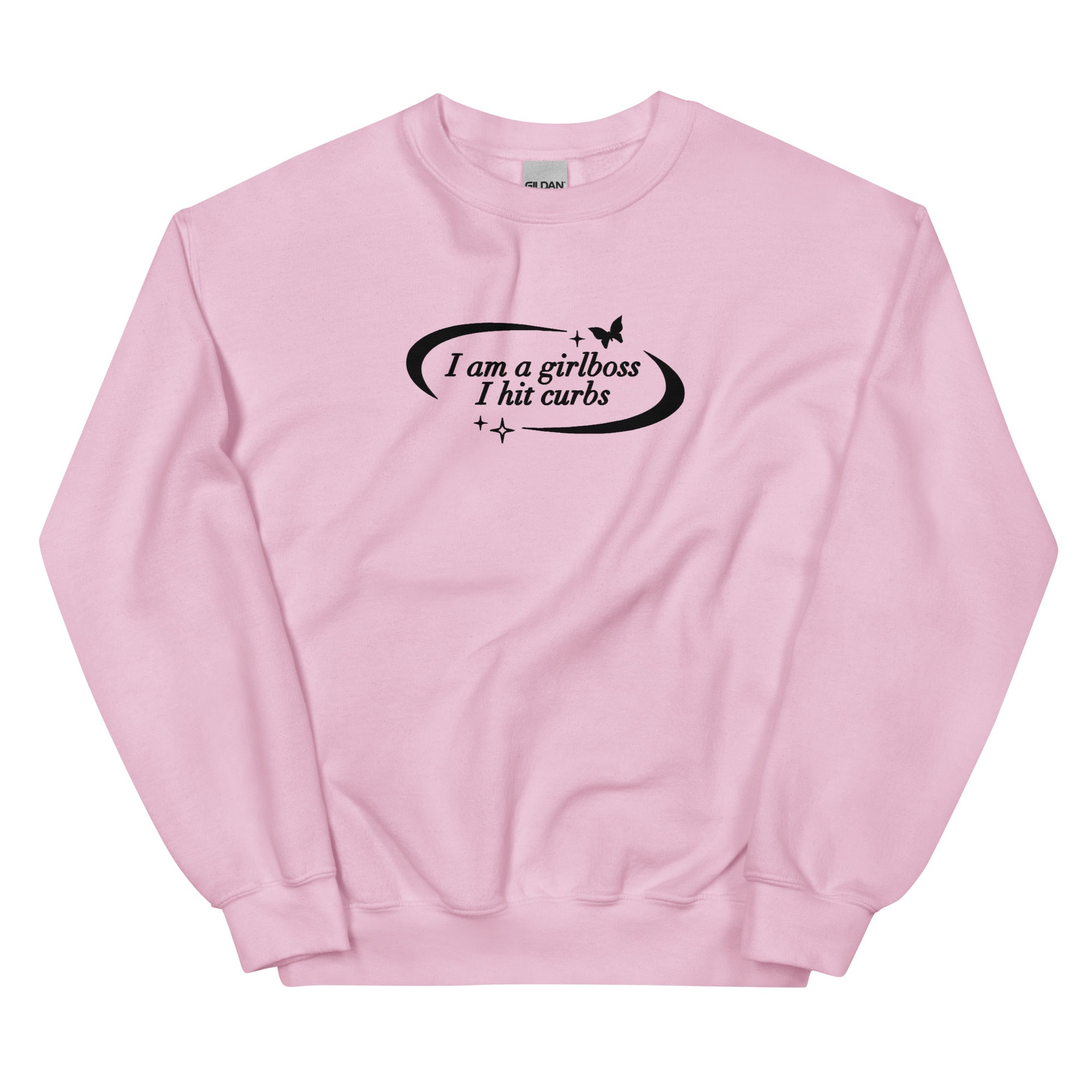 Girlboss I Hit Curbs (Embroidered) Unisex Sweatshirt