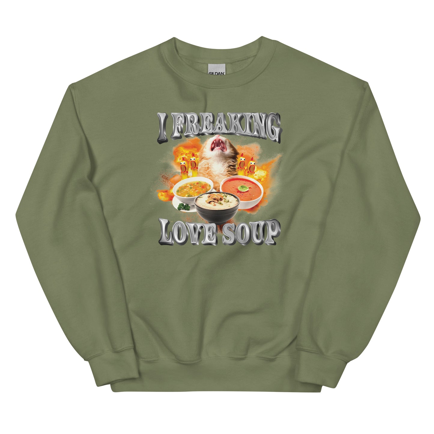 I Freaking Love Soup (Clean) Unisex Sweatshirt