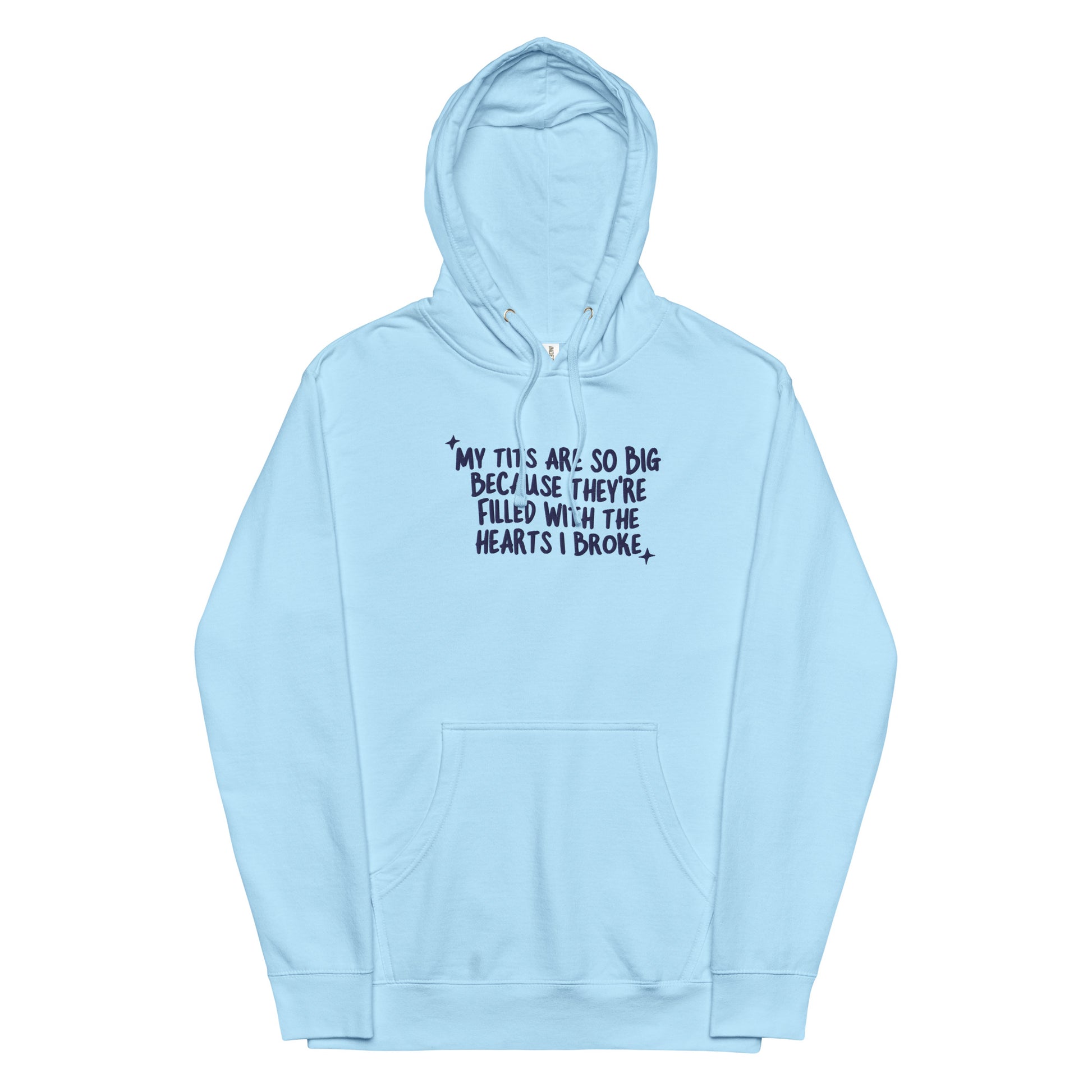 My Tits Are So Big (Hearts I Broke) Embroidered Unisex hoodie