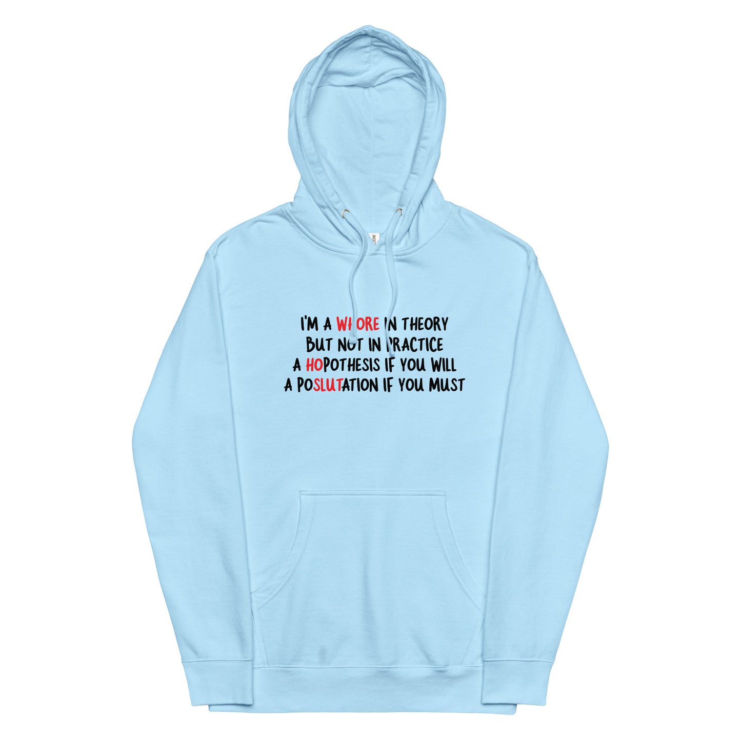 A Whore in Theory but Not in Practice Unisex hoodie