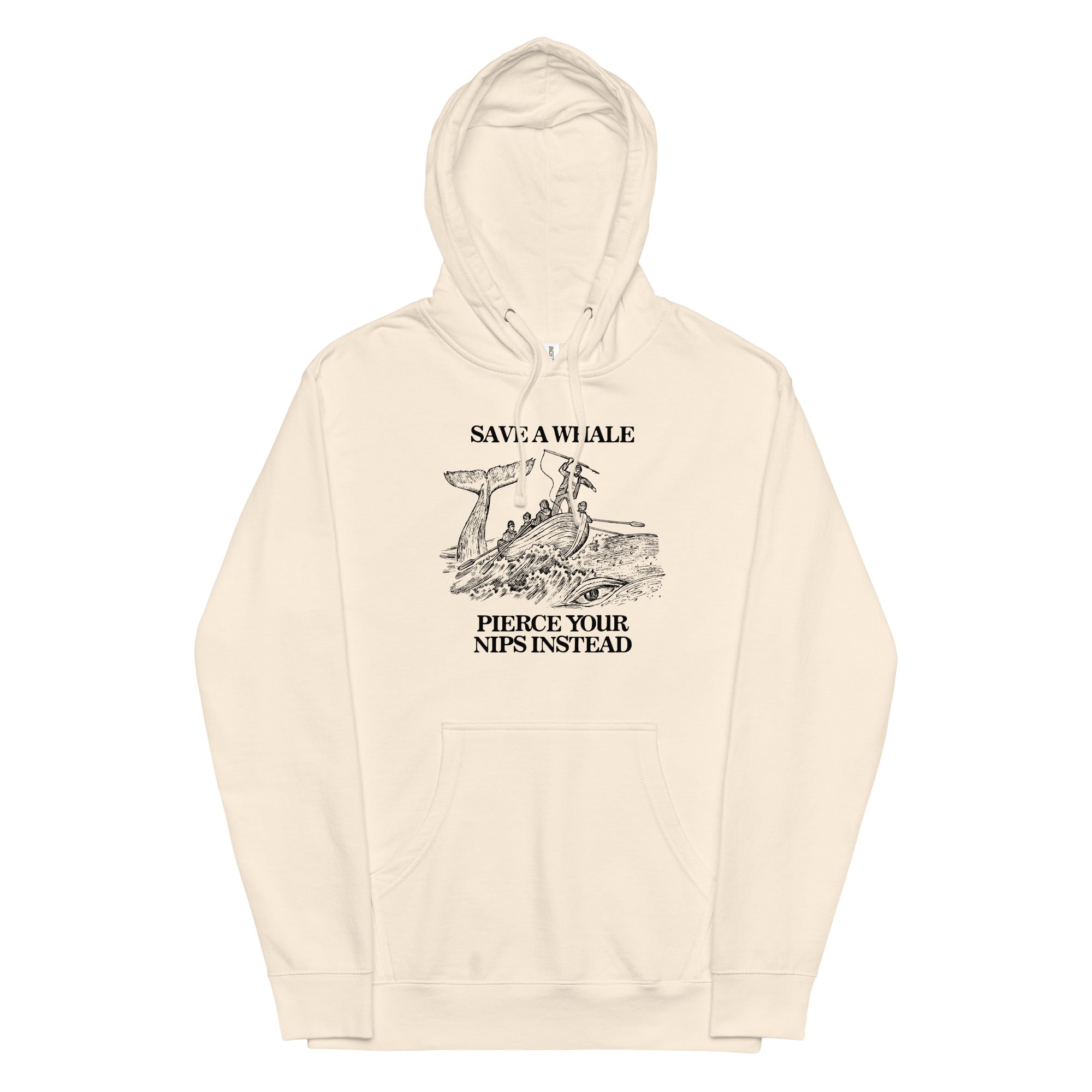 Save a Whale Pierce Your Nips Instead Unisex hoodie