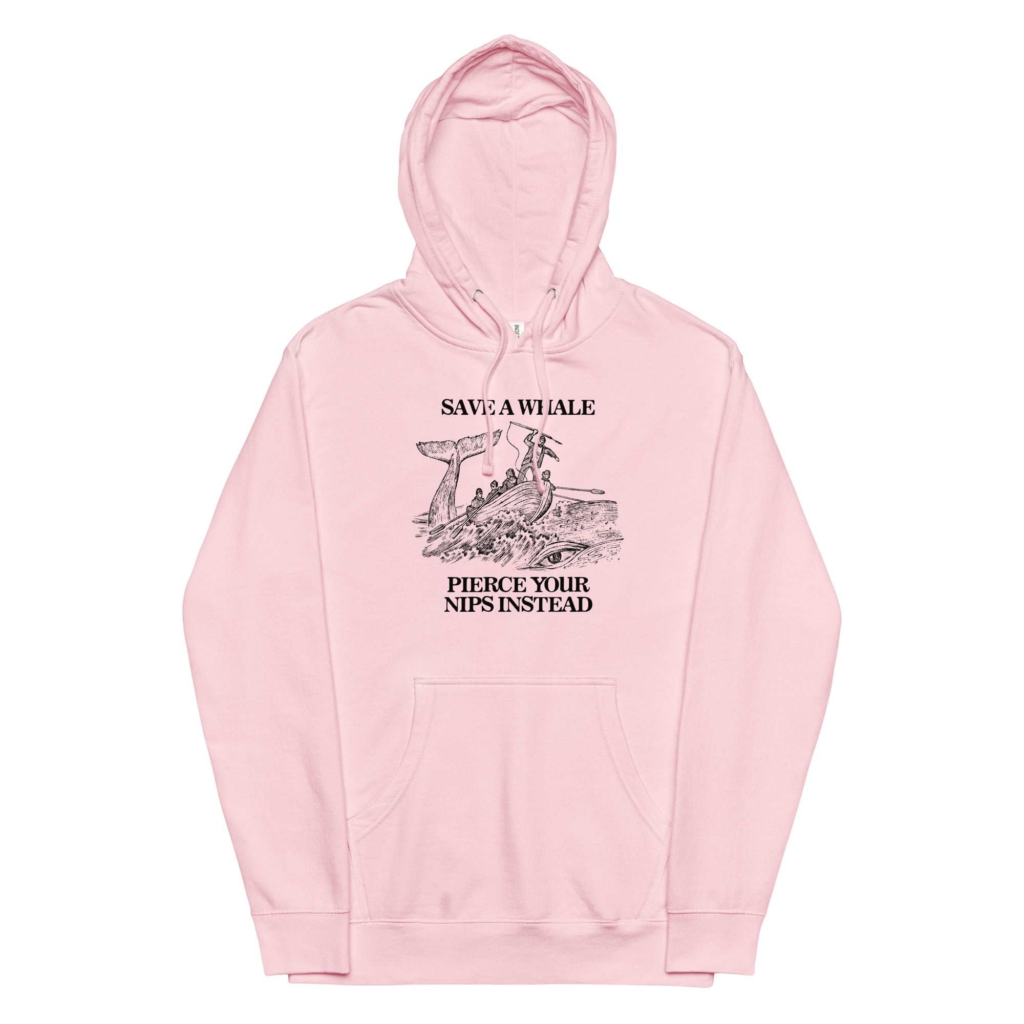 Save a Whale Pierce Your Nips Instead Unisex hoodie