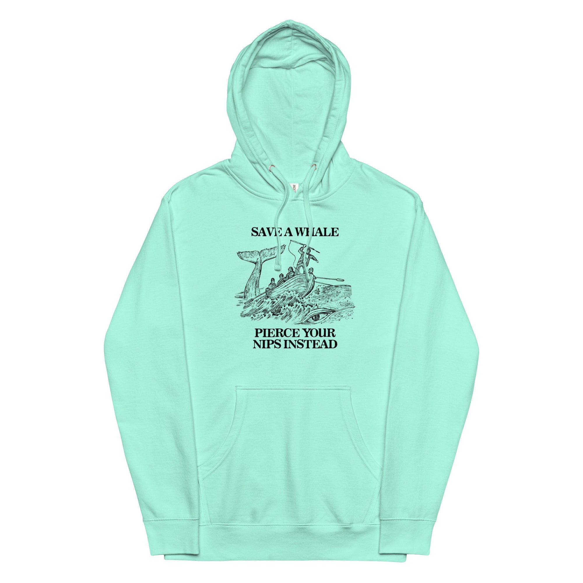 Save a Whale Pierce Your Nips Instead Unisex hoodie