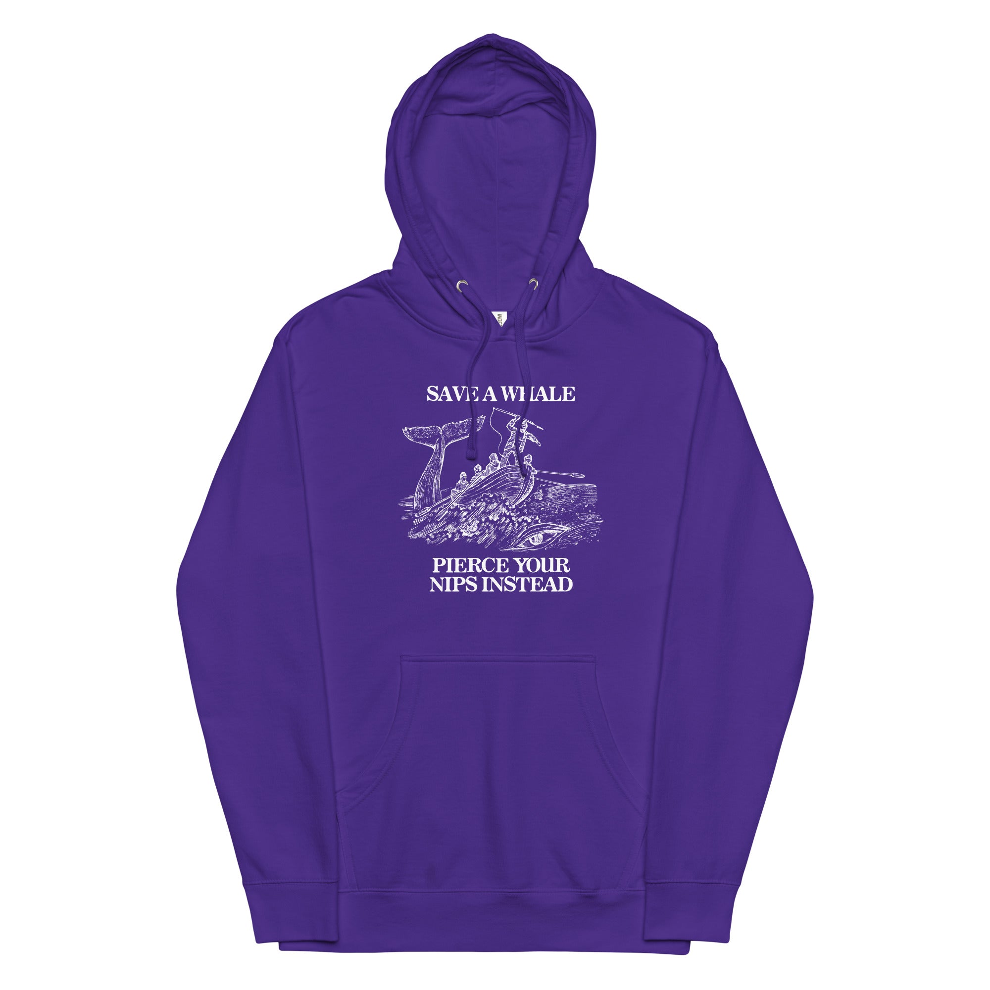 Save a Whale Pierce Your Nips Instead Unisex hoodie